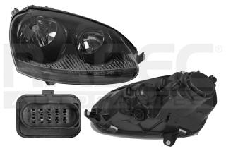[019-3103-16] FARO VW BORA 05-10 FONDO NEGRO P/FOCO HALOGENO S/FOCO CN DER