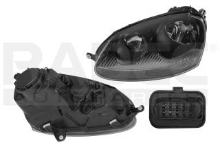 [019-3103-17] FARO VW BORA 05-10 FONDO NEGRO P/FOCO HALOGENO S/FOCO CN IZQ