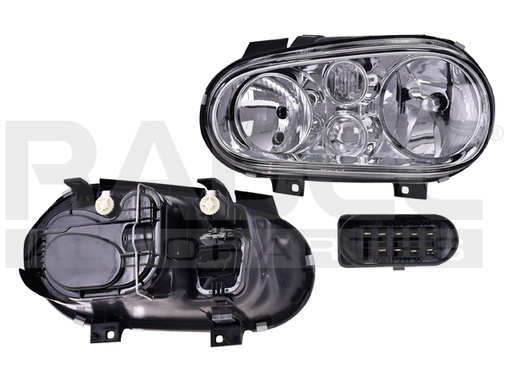 [019-3111-05] FARO VW GOLF 00-07 ELECTRICO C/BASE P/FOCO HALOGENO S/FARO DE NIEBLA S/FOCO DEPO IZQ