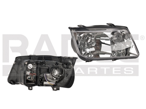 [019-3112-36] FARO VW JETTA 99-07FONDO CROMADO C/FARO NIEBLA C/CUARTO BLANCO C/FOCO DEPO DER
