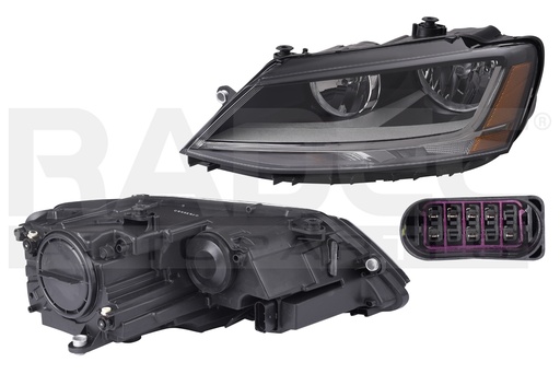 [019-3112-53] FARO VW JETTA SPORT 15-18 P/FOCO HALOGENO C/LUZ DE DIA C/FOCO DEPO IZQ