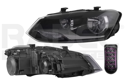 [019-3116-07] FARO VW POLO 13-22 ELECTRICO S/MOTOR DOBLE AS P/FOCO HALOGENO S/FOCO DEPO IZQ