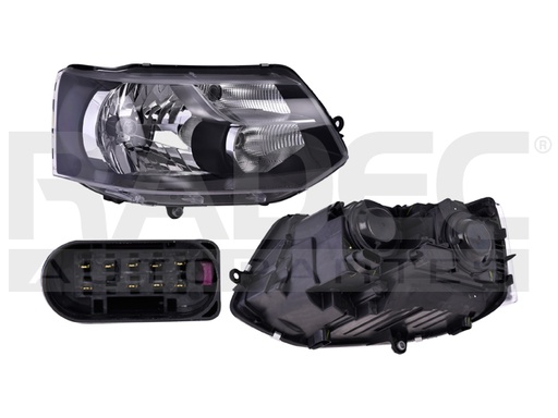 [019-3123-00] FARO VW TRANSPORTER 10-15 ELECTRICO C/MOTOR UN AS P/FOCO HALOGENO S/FOCO DEPO DER