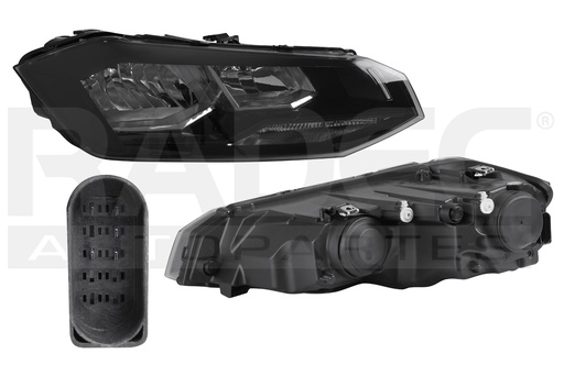 [019-3137-00] FARO VW VIRTUS 20-21 FONDO NEGRO S/FOCO CN DER