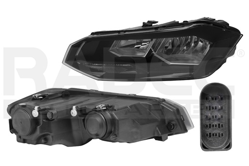 [019-3137-01] FARO VW VIRTUS 20-21 FONDO NEGRO S/FOCO CN IZQ