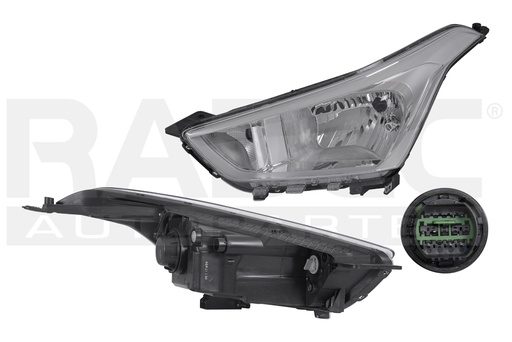 [019-3410-07] FARO HY CRETA 17-19 MANUAL S/FOCO P/FOCO HALOGENO DEPO IZQ