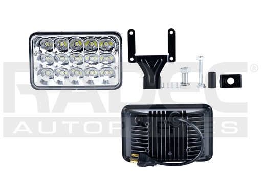 [019-9999-12] FARO CUADRADO UNIVERSAL CHICO ALTA/BAJA C/LEDS C/BASE DER/IZQ