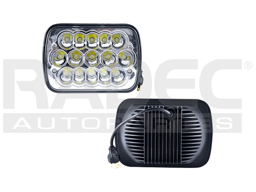 [019-9999-13] FARO CUADRADO UNIVERSAL GRANDE 6052 ALTA/BAJA C/LEDS DER/IZQ