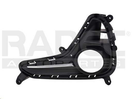 [003-3405-07] REJILLA FASCIA DELANTERA HY I10 18-20 C/HOYO P/FARO C/MOLDURA CROMADA GL/GLS/MID L4 4 CILINDROS 1.2L 5 PUERTAS IZQ