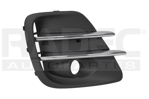 [003-3506-06] REJILLA FASCIA DELANTERA KI RIO 16-17 C/MOLDURAS CROMADAS C/HOYO P/FARO EX/LX L4 4 CILINDROS 1.6L 5 PUERTAS DER