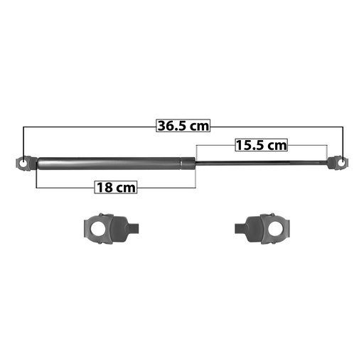 [004-0301-02] AMORTIGUADOR COFRE BW SERIE 3 92-98  36.5 18 15.5 ENTRADA TIPO 2 ENTRADA 2 TIPO 2 350 78.68 35.69 290 65.19 29.57 SPART 8653 Derecho/Izquierdo   