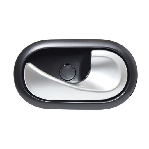 [184-104750] MANIJA INTERIOR RN DUSTER 13-20/STEPWAY 10-15/SANDERO 07-15/MEGANE II 04-10/SCENIC II 05-08/CLIO EURO 07-09  SM FORFOUR 14-21  PARA CHICOTE NEGRO/PLATA PLASTICO HUSHAN Derecho Delantera/Trasera  