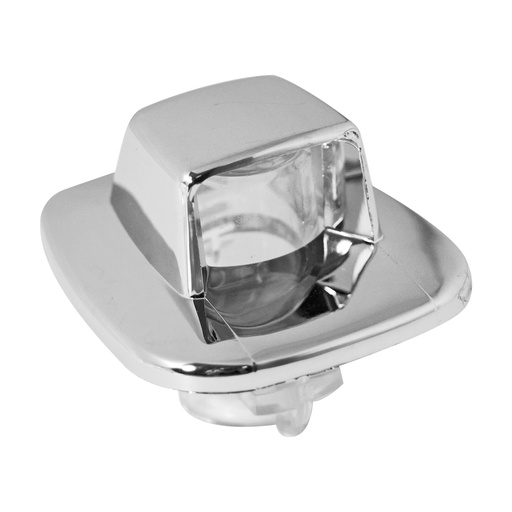 [184-106272] CUBIERTA LUZ DE PLACA CV S10/BLAZER (S10) 82-94  1 PIEZA CROMADA HUSHAN Derecho/Izquierdo   