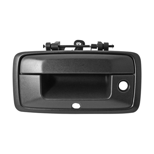 [184-106866] MANIJA DE TAPA CV CHEYENNE/SILVERADO  GM SIERRA  CV PICK UP 16-18  CON HOYOS PARA LLAVE Y CAMARA CORRUGADA NEGRO PLASTICO HUSHAN    