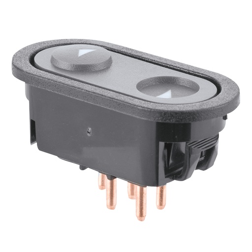 [184-70112] CONTROL ELECTRICO GM YUKON/SIERRA  CV TAHOE/SUBURBAN/SILVERADO/CHEYENNE/PICK UP 92-94  DE ELEVADOR 5 PINS OVALADO 1 TECLA GRIS 12VCC TIPO ORIGINAL Derecho/Izquierdo Delantera  