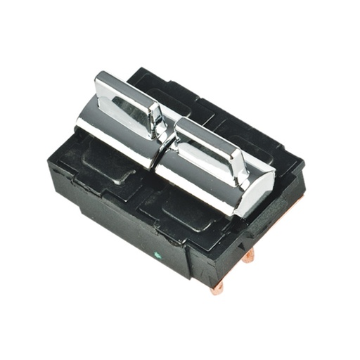 [184-70183] CONTROL ELECTRICO CV CAVALIER 82-83/SUBURBAN 87-89  BK REGAL 82-85  DE ELEVADOR 6 PINS 2 TECLAS CROMADO 12VCC TIPO ORIGINAL    