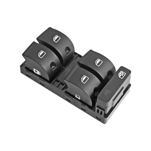 [184-70635] CONTROL ELECTRICO AD A4 05-08  ST EXEO 2011  DE ELEVADOR 10 PINS 5 TECLAS NEGRO 12VCC MANIJAUTO    