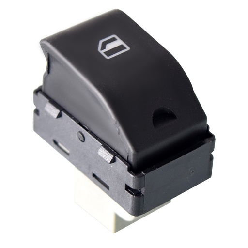 [184-70707] CONTROL ELECTRICO ST IBIZA/CORDOBA 03-08  VW CROSSFOX 07-17/GOL 08-15/LUPO 04-09/POINTER 06-10/POLO 03-07  DE ELEVADOR 4 PINS 1 TECLA NEGRO BASE GRIS DOBLE CLICK 12VCC MANIJAUTO    