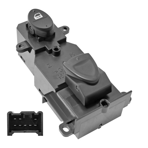 [184-70775] CONTROL ELECTRICO HD CIVIC 2P COUPE / 4P SEDAN 06-11  DE ELEVADOR/SEGURO 8 PINS 2 TECLAS NEGRO 12VCC MANIJAUTO Derecho Delantera  