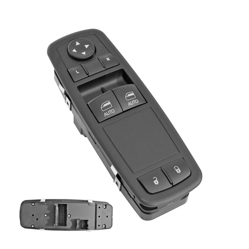 [184-70777] CONTROL ELECTRICO DG RAM REGULAR CAB 13-18  DE ELEVADOR 3 PINS 6 TECLAS NEGRO 12VCC Izquierdo Delantera  