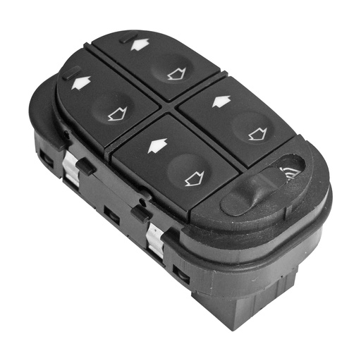 [184-70779] CONTROL ELECTRICO FD CONTOUR 96-00  MR MYSTIQUE 95-00  DE ELEVADOR 12 PINS 5 TECLAS NEGRA 12VCC MANIJAUTO    