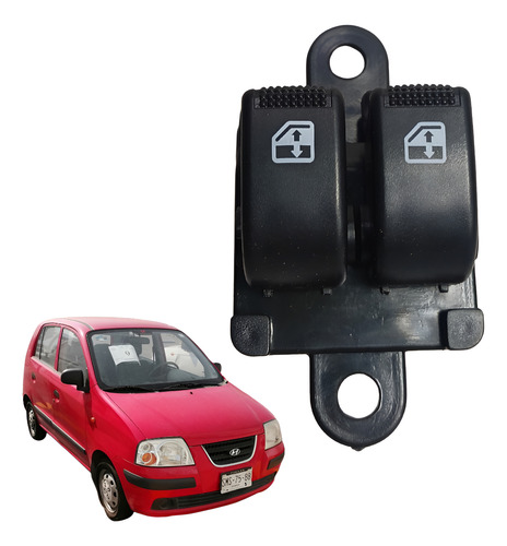 [184-70870] CONTROL ELECTRICO DG ATOS 00-12  DE ELEVADOR 8 PINS 2 TECLAS NEGRO 12VCC MANIJAUTO    