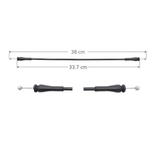 [184-96509] CHICOTE CERRADURA FD ECONOLINE 92-08/EXPEDITION 97-02  5TA PUERTA ABATIBLE IZQUIERDA 38 CM HUSHAN   5ta puerta 