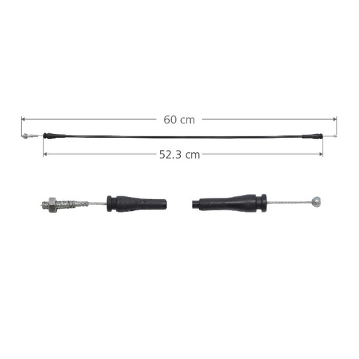 [184-96520] CHICOTE CERRADURA FD F-150/F-250 97-08/LOBO 97-03/EXPEDITION 97-02  PARA CABINA Y MEDIA 60 CM HUSHAN Derecho/Izquierdo   Superior