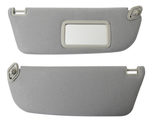 [184-96554] VISERA CHEVROLET CHEVY 1994-2012  JUEGO VISERAS 2 PIEZAS CON ESPEJO GRIS TELA Derecho/Izquierdo