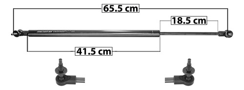 [004-0718-00] AMORTIGUADOR 5TA PUERTA CR VOYAGER  DG CARAVAN 01-07  65.5 41.5 18.5 ENTRADA TIPO 4 ENTRADA 2 TIPO 4 915 205.71 93.31 975 219.2 99.43 SPART 5629    