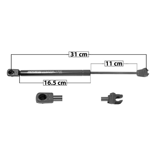 [004-0720-00] AMORTIGUADOR COFRE CR 300C 05-10  DG CHARGER 06-10/MAGNUM 05-08  31 16.5 11 ENTRADA TIPO 9 ENTRADA 2 TIPO 13 385 86.55 39.26 325 73.06 33.14 SPART 8872    