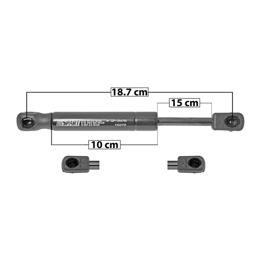 [004-0906-01] AMORTIGUADOR CAJUELA DG CHARGER 11-18  CR 300C 11-17  18.7 10 15 ENTRADA TIPO 9 ENTRADA 2 TIPO 9 50 11.24 5.1 10 2.24 1.02 SPART SP-9470 Derecho/Izquierdo   