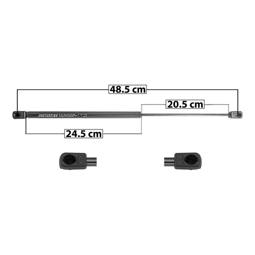 [004-1228-00] AMORTIGUADOR CAJUELA FD MUSTANG 94-04  48.5 24.5 20.5 ENTRADA TIPO 9 ENTRADA 2 TIPO 9 203 45.64 20.7 143 32.15 14.58 SPART 7785    