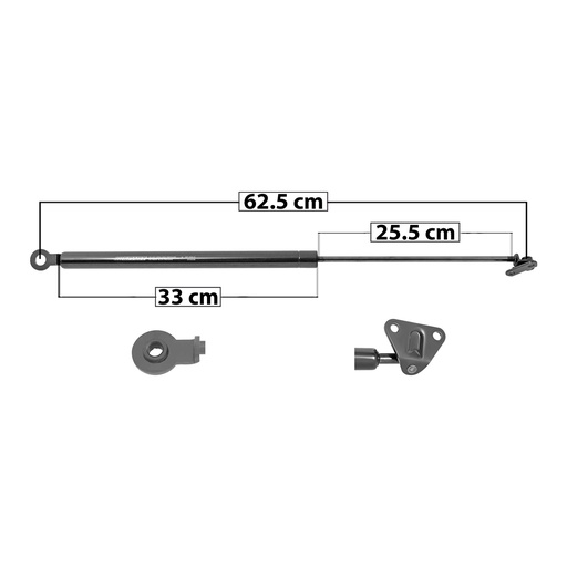 [004-1302-00] AMORTIGUADOR CAJUELA HD CIVIC HATCHBACK 96-00  62.5 33 25.5 ENTRADA TIPO 10 ENTRADA 2 TIPO 25 364 81.83 37.12 304 68.34 31 SPART SP-5809 Derecho   