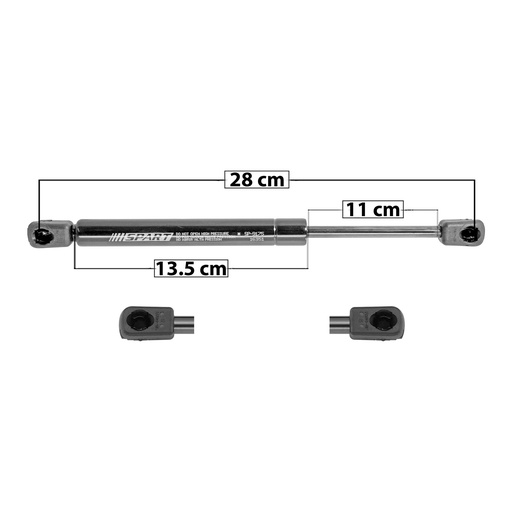 [004-1603-01] AMORTIGUADOR COFRE JP COMMANDER 06-10  27.5 15 18.5 ENTRADA TIPO 9 ENTRADA 2 TIPO 9 530 119.14 54.04 470 105.66 47.93 SPART 9175 Derecho/Izquierdo   