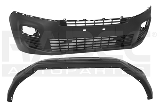 [203-2407-16] FASCIA DELANTERA PG PARTNER 20-22 CORRUGADO MAXI PACK/CARGO/PASAJEROS/ L4 4 CILINDROS 1.6L 5 PUERTAS INFERIOR
