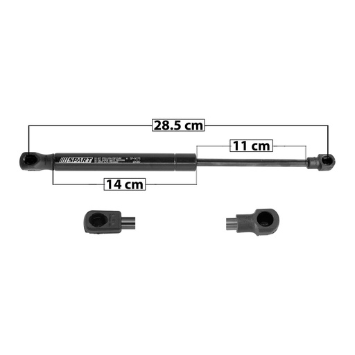 [004-2703-00] AMORTIGUADOR CAJUELA ST CORDOBA 03-08  VW DERBY 95-04  28.5 14 11 ENTRADA TIPO 9 ENTRADA 2 TIPO 1 630 141.63 64.24 570 128.14 58.12 SPART 9075    