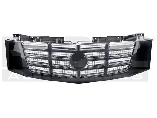 [204-0502-03] PARRILLA CD ESCALADE 07-14 NEGRA F/CROMADO ESV/BASE/PLATINUM/LUXURY/HYBRID V8 8CILINDROS 6.2L 5 PUERTAS