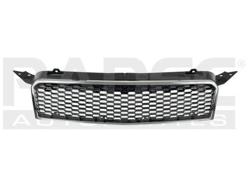 [204-0604-04] PARRILLA FASCIA DELANTERA CV AVEO SUPERIOR 09-18 4 PUERTAS NEGRO F/CROMADO ORIGINAL