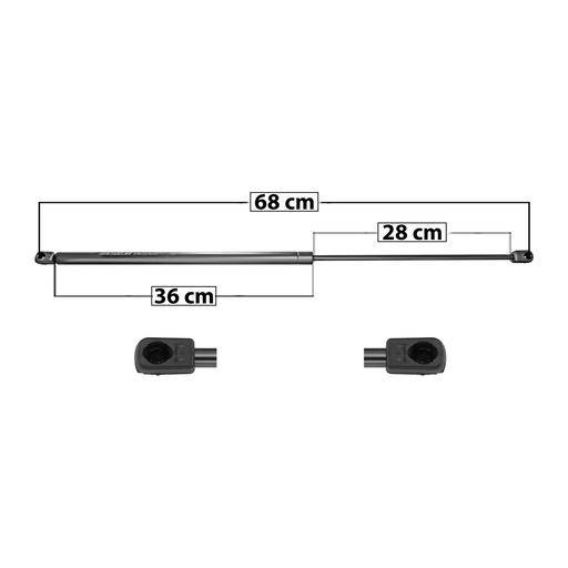 [004-3102-00] AMORTIGUADOR COFRE VW BEETLE 98-11  68 36 28 ENTRADA TIPO 9 ENTRADA 2 TIPO 9 300 67.44 30.59 240 53.95 24.47 SPART SP-5446 Derecho/Izquierdo   