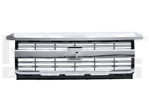 [204-0639-12] PARRILLA CV SILVERADO 16-18 CROMADA 3500 HD V8 8 CILINDROS 6.0L 2 PUERTAS