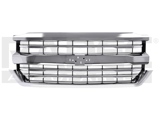 [204-0639-14] PARRILLA CV SILVERADO 16-18 CROMADA 1500/HIGH COUNTRY V8 8 CILINDROS 6.2L 2/4 PUERTAS