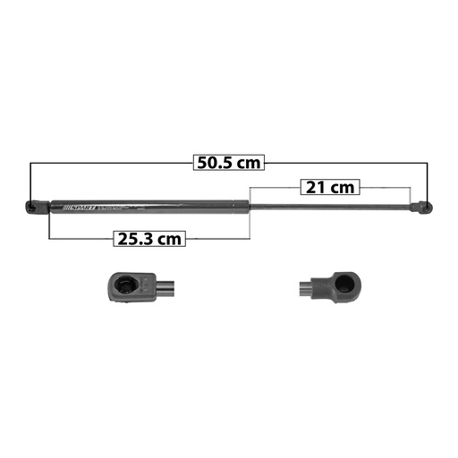 [004-3116-00] AMORTIGUADOR 5TA PUERTA VW POLO 03-07  50.5 25.3 21 ENTRADA TIPO 9 ENTRADA 2 TIPO 1 370 83.18 37.73 430 96.67 43.85 SPART SP-7491 Derecho/Izquierdo   