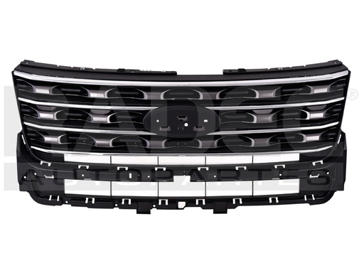 [204-1214-14] PARRILLA FD EXPLORER 16-17 NEGRA C/MOLDURA CROMADA