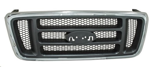 [204-1226-03] PARRILLA FD LOBO 04-08 FX4 CROMADA CUADRADA C/PANAL GRIS