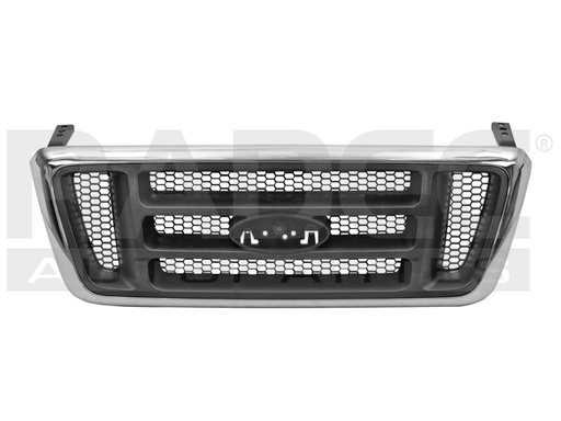[204-1226-09] PARRILLA FD LOBO 04-08 FX4 CROMADA CUADRADA C/PANAL NEGRA