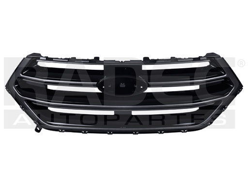 [204-1242-08] PARRILLA FD EDGE 15-18 NEGRA BRILLANTE C/MOLDURAS GRISES S/HOYO P/CAMARA SPORT