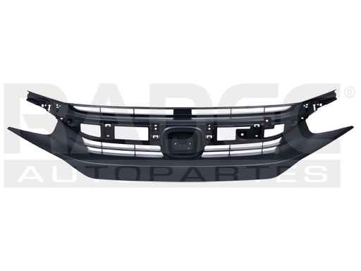 [204-1302-22] PARRILLA HD CIVIC 16-18 NEGRA MATE  S/MOLDURA CENTRAL DX/EX/EX-L/EX-T/LX/LX-P/SE/SI/TOURING L4 4 CILINDROS 1.5/2.0L 2/4 PUERTAS