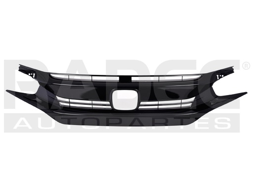 [204-1302-24] PARRILLA HD CIVIC 16-18 NEGRA BRILLANTE TYPE-R/SPORT/TOURING/L4 4 CILINDROS 1.5/2.0L 2 PUERTAS
