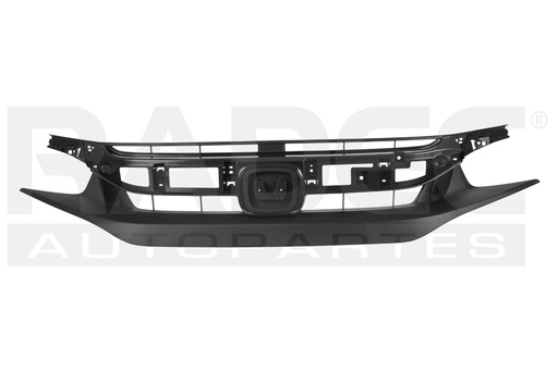 [204-1302-28] PARRILLA HD CIVIC 19-20 NEGRA MATE S/MOLDURA EX/I-STYLE/TURBO PLUS L4 4 CILINDROS 2.0L 4 PUERTAS